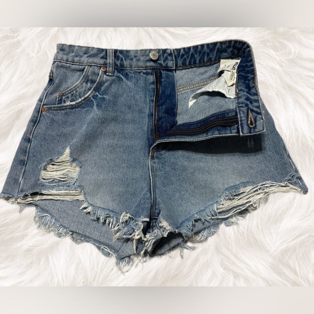 Rolla’s Dusters High Rise Cutoff Shorts Distressed Frayed Hem 27 - Picture 3 of 6
